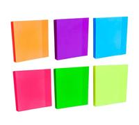 Gadpiparty 6pcs Adhesive Memo Pads with Design, Self-stick Note Pads Made of Sturdy Pvc and Pet, Not Easy to Fall, for Study and School Use with 100 Sheets Each
