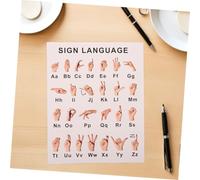 Gadpiparty 6pcs Asl Posters for Classroom Educational Sign Language Charts Gesture Language Alphabet Visual Learning Aid for Preschool Homeschool Nursery Decor