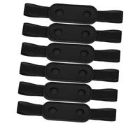 Gadpiparty 6pcs Black Leather Pen Pouch with Elastic Band Notebook and Journal Pen Sleeve Holder for Writers and Students