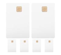 Gadpiparty 6pcs Blank Pvc Cards for Id Badge with Small Chip, White Plastic Printable Cards Multipurpose for Access Control System, Secure Data Transmission and Minimalist Design
