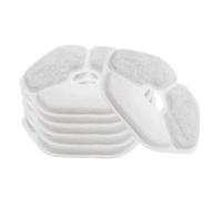 Gadpiparty 6pcs Cat Water Fountain Filters Replacement Parts Plastic White Hexagonal Filtration Cores Promote Hydration Improve Water Taste for Pet Use