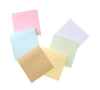 Gadpiparty 6Pcs Colored Memo Pads with Lined Pages Self-adhesive Tearable Note Pads for Home Office School Use Includes Yellow Blue Green Pink White Kraft Paper Notebooks