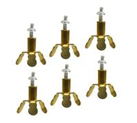 Gadpiparty 6pcs Copper Lamp Wick Stand Three-legged Wick Holders for Oil Lamp Supplies, Household Use with Simple and Stylish Design Suitable for Buddhist Hall and Housewarming Banquets