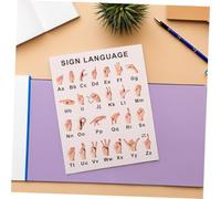Gadpiparty 6pcs Educational Asl Poster for Sign Language Charts with Fade-resistant Ink Gesture Language Flashcards for Classroom Homeschool Nursery Decor and Teaching Aid