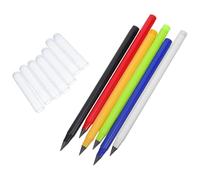 Gadpiparty 6Pcs Everlasting No-Sharpen Pencils Set with Eraser, Multi-Color Classroom Bulk Pack for School Drawing and Office Use
