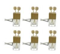 Gadpiparty 6pcs Glass Aroma Essential Oil Bottles for Car and Bedroom Use, Classic Shape with Good Sealing and Leak-resistant Design, for Car Mounted Fragrance Diffuser and Elegant Decor