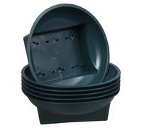 Gadpiparty 6pcs Green Grave Flower Bowls Indoor Outdoor Planters for Cemetery Memorials Floral Arrangement Holders Replacement Plant Pots for Graves