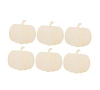 Gadpiparty 6Pcs Halloween Pumpkin Wood Slices DIY Craft for Unfinished Wooden Chips with Smooth Edges Sturdy Material for Painting and Decorating Activity Pumpkin Design