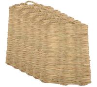 Gadpiparty 6pcs Hand-woven Grass Nesting Mats for Chicken Coop and Small Animals with Egg Cracking Prevention and No Dampness Features, for Raising Rabbits and Dogs