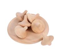 Gadpiparty 6pcs Handmade Wooden Spinning Tops for DIY Craft Educational for Early Learning Indoor Games Logical Thinking and Parent Interaction