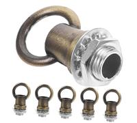 Gadpiparty 6pcs Heavy Duty M10 Ceiling Hooks for Hanging Light Fixtures with Full Thread Nut, Antique Copper Lamp Hanging Loops for Pendant Lights and Chandeliers, DIY Lighting Accessories