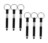 Gadpiparty 6PCS Keyring Stylus Pens Capacitive Touch Screen Stylus with Keychain for Phones Tablets Accurate Friendly Black