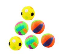 Gadpiparty 6pcs Luminous Dog Ball Interactive Squeaky Chew Balls for Teeth Cleaning and Play Material with Bright Colors to Stimulate Curiosity and Control Tartar Random Color