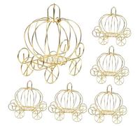 Gadpiparty 6pcs Metal Pumpkin Cart Favor Boxes Unique Carriage Candy Box Decor for Weddings Birthdays Showers and Parties Durable and Stylish Storage