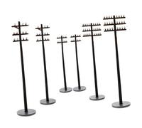 Gadpiparty 6pcs Miniature Telegraph Pole Models for DIY Sand Table Decor for Railway Scene Layout and Mini Garden Supply Lightweight and Compact Design