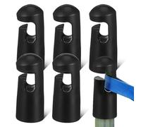 Gadpiparty 6pcs Plastic Trampoline Pole Covers and Replacement Caps Fit for Enclosure Poles Stylish Black Design Compatible with Mini and Standard Trampolines