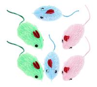 Gadpiparty 6pcs Plush Cat Toys Cute Mice Toy Interactive Cat Teeth Cleaning for Indoor Funny for Kittens Plush Mouse