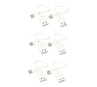 Gadpiparty 6pcs Practical Sound Card for Laptop USB to Audio Adapter Independent Sound Card for Computer for Headphone Jack to USB Conversion