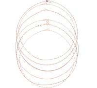 Gadpiparty 6Pcs Rose Gold Necklace Chain DIY Jewelry Making Delicate Thin Chains for Women for Pendant Necklaces and Custom Jewelry Creation