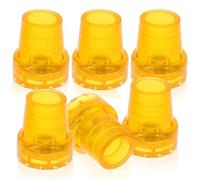 Gadpiparty 6pcs Rubber Walking Stick Protector Non-Slip Cane Accessory Sturdy Crutch Tip Covers Orange Wear-Resistant Pads Assisting Walking for Crutches and Canes