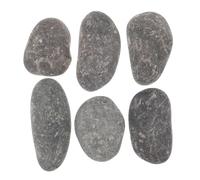 Gadpiparty 6pcs Smooth River Rocks for Painting Decorative Flat Pebbles DIY Craft Stones for Art Projects Ready to Paint Hand Painted Stones for Garden Fish Tank Vase Decor