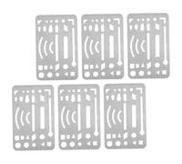 Gadpiparty 6Pcs Stainless Steel Erasing Shield Drawing Drafting Tools Portable DIY Template for Artists Designers Paper Canvas and Various Surfaces