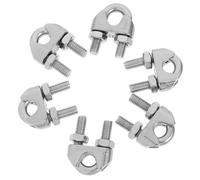 Gadpiparty 6pcs Stainless Steel Wire Rope Cable Clips U Bolt Saddle Fasteners Heavy-duty Clamp for Secure Cable Management Rope Tensioning Load Securing and Temporary Fencing Applications