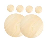 Gadpiparty 6pcs Unfinished Wood Circles Natural Poplar Rounds for Crafts DIY Projects Painting Rustic Door Hangers Christmas Ornaments Smooth Surface for Easy Use