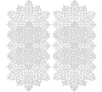 Gadpiparty 6pcs Unique Christmas Snowflakes Table Mats Coasters Cozy Kitchen Decor Festive Xmas Mats