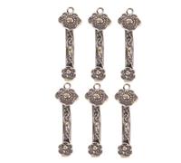 Gadpiparty 6pcs Vintage Ruyi Keychain Charms Sturdy Antique Finish Luck Chinese Decorative Keychain Accessories for DIY Crafting and Keyring Making