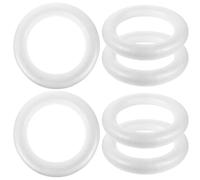 Gadpiparty 6pcs White Foam Wreath Rings for DIY Crafts and Party Decoration, Smooth Surface, Paintable Foam Circle Shapes for Floral Arranging and Holiday Wreath Making