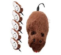 Gadpiparty 6pcs Wind-up Plush Mouse Cat Clockwork Rat Interactive Pet Supplies Random Color for Active Play and Mental Health Random Color