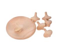 Gadpiparty 6pcs Wooden Spinning Tops for DIY Painting Educational for Fine Motor Skills Creativity Parent Interaction Indoor Year Round Play