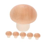 Gadpiparty 6pcs Wooden Wine Bottle Corks Mushroom Shaped Stoppers Reusable Sealing Plugs for Freshness Preservation Home Bar Use