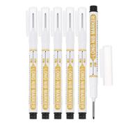 Gadpiparty 6pcs Woodworking Marker Pens Plastic Construction Marking Pens Fade Resistant Ink for Quick and Accurate Marking, for Renovation and Woodworking Tasks Random Color