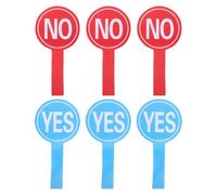 Gadpiparty 6pcs Yes No Signs Paddle Handheld Judging Board Single-sided Foams Board with Handle for Classroom Voting, Evaluations, Students and Teachers