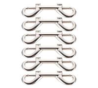 Gadpiparty 6pcs Zinc Alloy Multipurpose Snap Hooks Lightweight Double Ended Lanyard Snap Clasps for Handbag Purse and Luggage Strap, Silver, for Outdoor Sports Activities