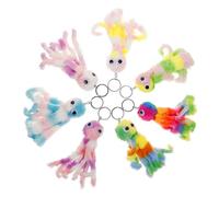 Gadpiparty 7pcs Colorful Octopus Plush Keychain Cute Stuffed Animal Keyring for Backpacks Car Keys Adorable Ocean Animal Accessory Friends Family