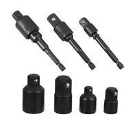 Gadpiparty 7pcs Drill Socket Adapter Set Impact Grade Steel Screwdriver Conversion Tools with Ratchet Wrenches for Power Drivers and Hand Tools High Hardness Socket Wrench Conversion Kit
