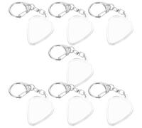 Gadpiparty 7pcs Guitar Pick Holder Keyring with Acrylic Case and Sturdy Metal Ring, Portable Storage with Separate Compartments for Quick Identification, for Practice Sessions and Travel
