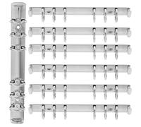 Gadpiparty 7pcs Loose Leaf 6-Ring Binding Spines Combs Binder Mechanism 6 Ring Easily Add Or Remove Pages Well Polished Metal for Daily Work and DIY Making