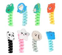 Gadpiparty 8 Pcs Cartoon Cable Winders Anti-cracking Wire Protectors for Earphone and Phone Cables Data Cord Organizers Prevent Wire Damage