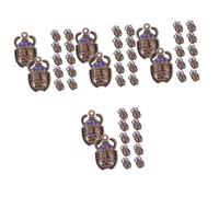 Gadpiparty 80 Pcs Scarab Pendant Necklace Beetle Charm Beetle Pendant Making Jewelry Ancient Crafts Beetle Charm Pendant Scarab Loose Beads Beetles Charms Antique Beetle Charm Alloy Blue