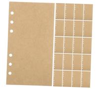 Gadpiparty 80 Sheets Blank Kraft Paper Journal Inserts Vintage Refillable Binder Refill Paper Ring Planners Notebooks Diaries with Retro Artistic Appeal