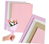Gadpiparty 80 Sheets Pastel Tissue Wrapping Paper Packaging Paper for Flowers Bouquets Birthdays Weddings Crafts with Pearl White Pink Khaki Purple Colors