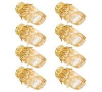 Gadpiparty 8pcs Large Golden Crown Shaped Candy Boxes Made of Lightweight Plastic, Fillable Candy Containers for Wedding and Party Favour Storage Gold Foil Bags