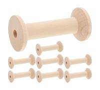 Gadpiparty 8pcs Large Unfinished Wooden Spools for Thread Sewing and Embroidery Empty Ribbon Bobbins for Wire Weaving DIY Craft Organizer and Sewing Spool Holder