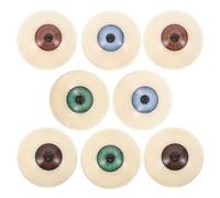 Gadpiparty 8pcs Realistic Acrylic Half Round Eyeballs for Doll Making Spooky DIY Crafts Stuffed Animal Decoration Halloween Horror Props Fake Stuffed Eyes for Creative Projects