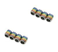 Gadpiparty 8pcs Stainless Steel Rainbow Pendant Hollow Cylinder Tube Pendant for Bi Pride Accessories Jewelry Making Supplies