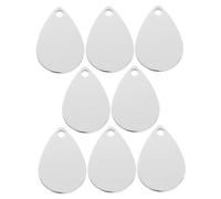 Gadpiparty 8Pcs Stainless Steel Water Drop Stamping Blanks Tags for Engraving Lost Name Tags for Jewelry Making DIY Craft Accessories for